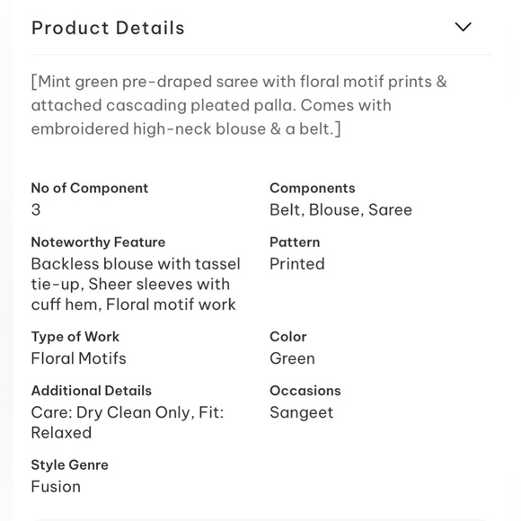 Diyarajvvir Pre-draped saree with embroidered blouse - Picture 14 of 15